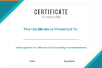 Free Sample Format Of Certificate Of Appreciation Template with Certificate Of Recognition Word Template
