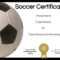 Free Soccer Certificate Maker | Edit Online And Print At Home For Soccer Certificate Template