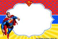 Free Superhero Superman Birthday Invitation Templates – Bagvania in Superman Birthday Card Template