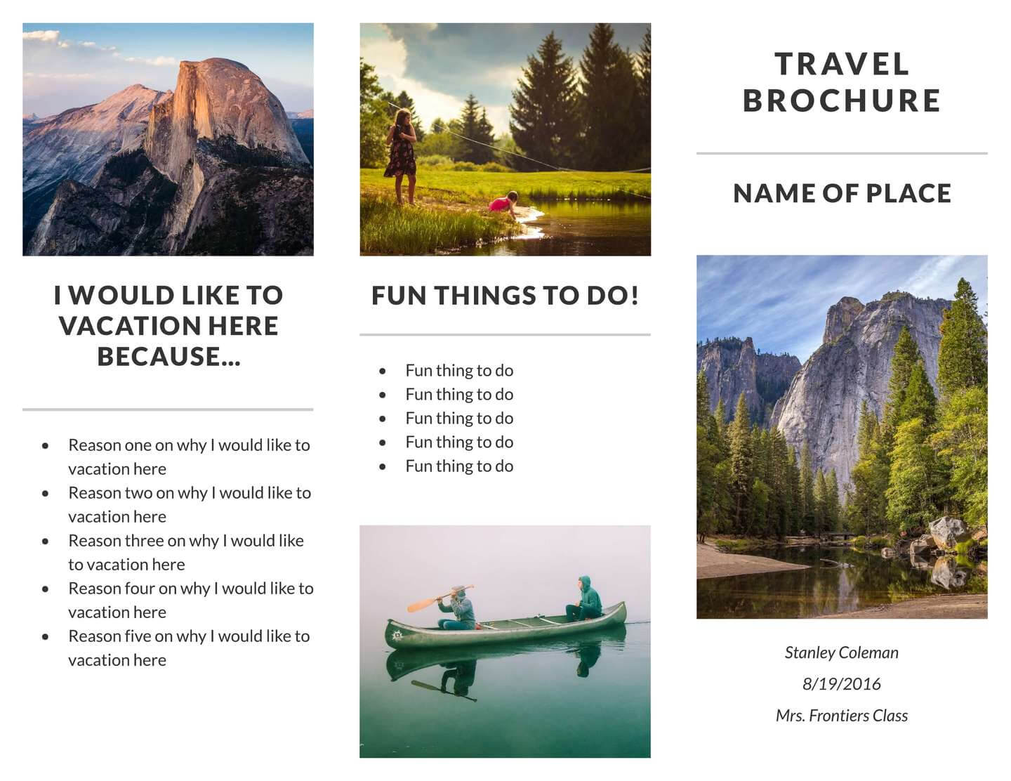 Free Travel Brochure Templates & Examples [8 Free Templates] For Travel And Tourism Brochure Templates Free