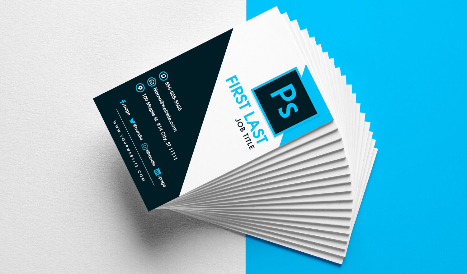 Free Vertical Business Card Template In Psd Format Throughout Free Business Card Templates In Psd Format