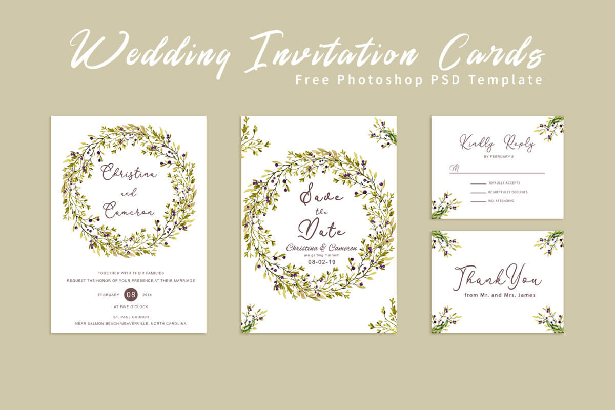 Free Wedding Invitation Card Template – Creativetacos Throughout Free Printable Wedding Rsvp Card Templates