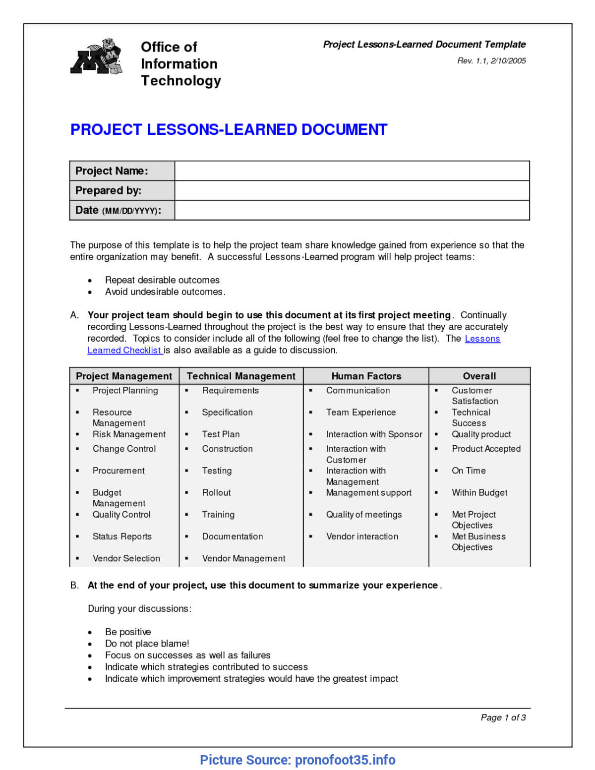Fresh Project Management Lessons Learned Report Lessons Throughout Project Management Final Report Template
