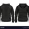 Front And Back Black Hoodie Template for Blank Black Hoodie Template