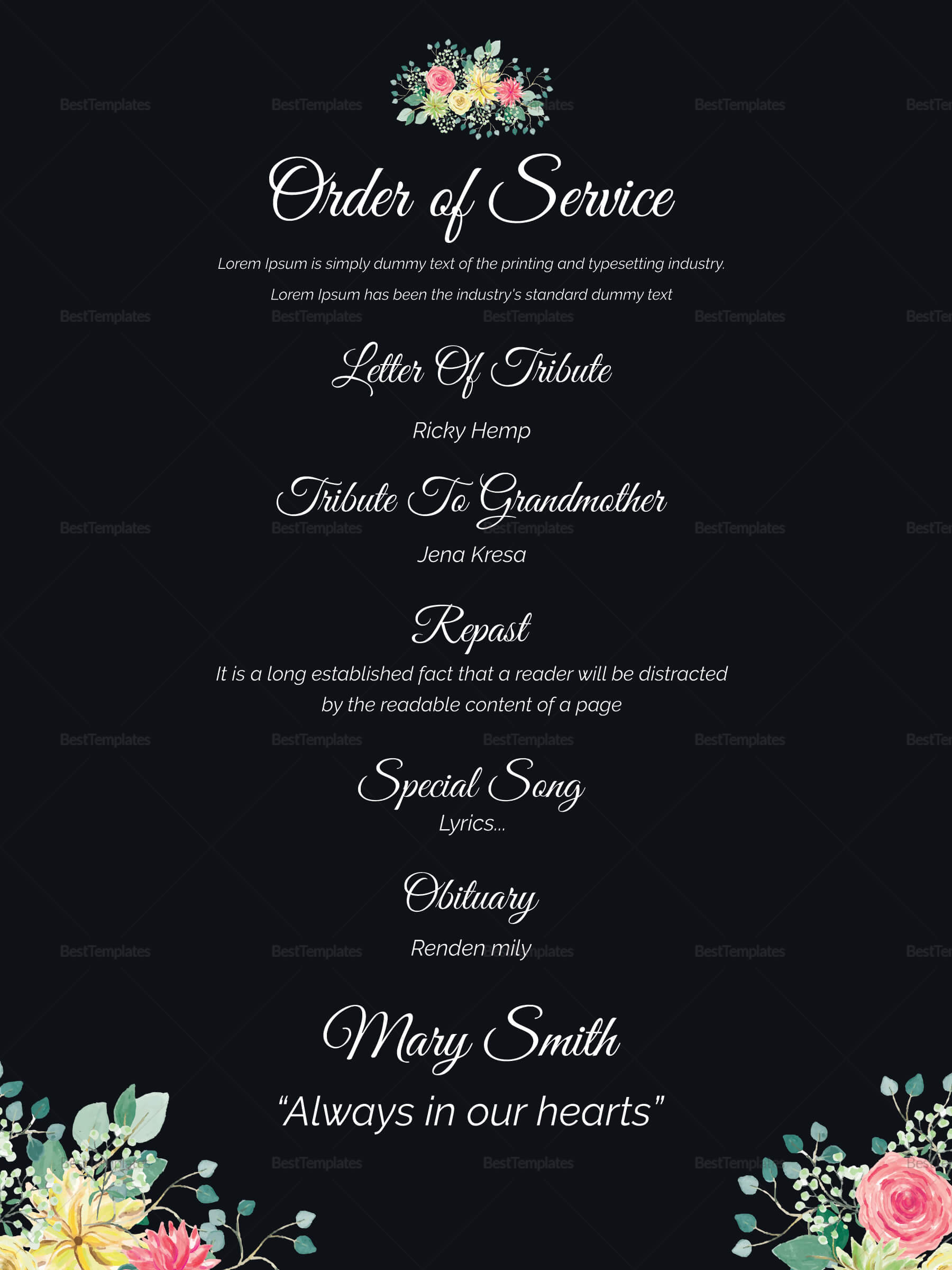 Funeral Invitation – Zohre.horizonconsulting.co Intended For Funeral Invitation Card Template