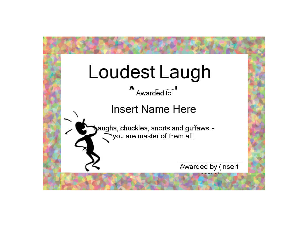 Funny Certificate | Templates At Allbusinesstemplates Pertaining To Funny Certificate Templates