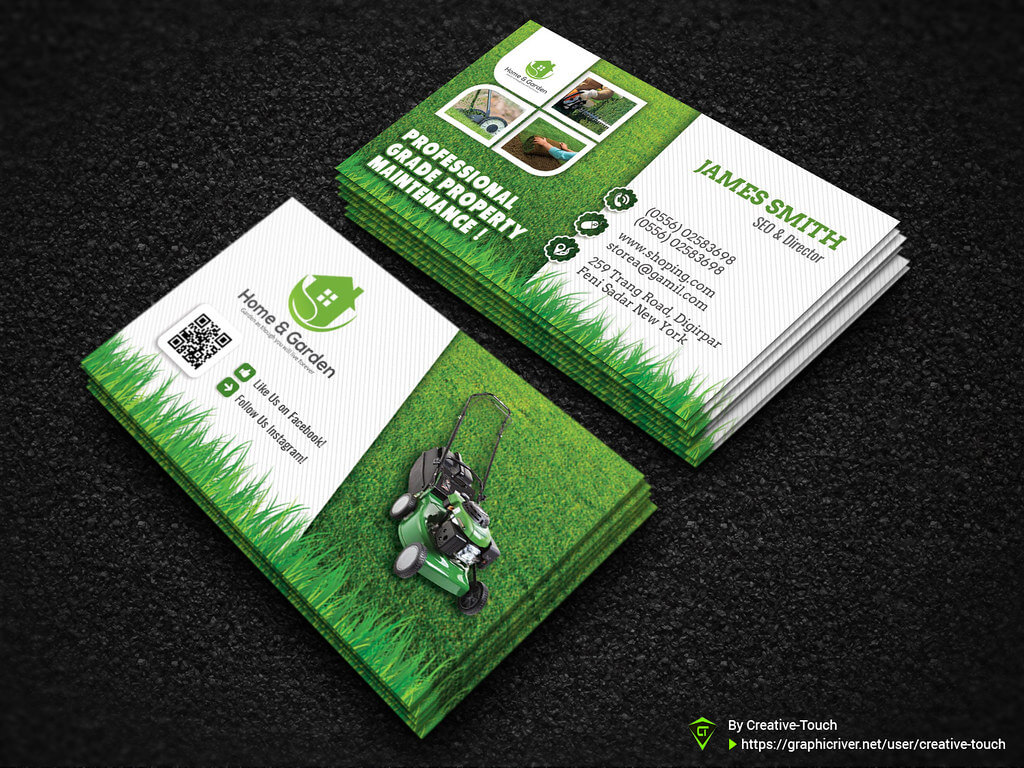 Garden Landscape Business Card Template | Download Here – Gr Intended For Landscaping Business Card Template
