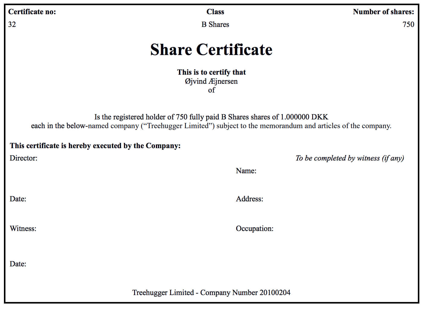 Generating Share Certificates On Capdesk With Template For Share Certificate