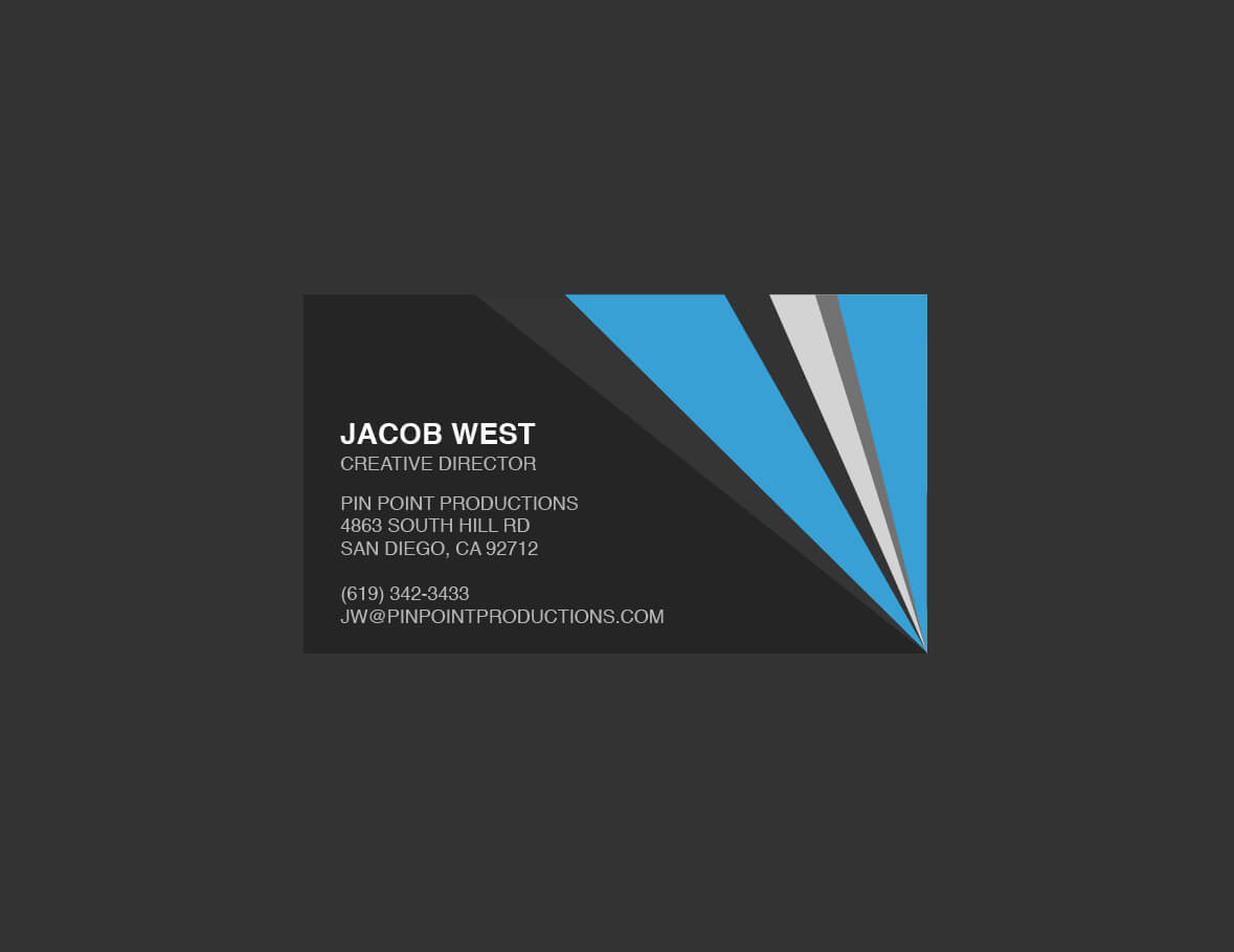 Generic Business Card Template ] – Elegant Classy Blue With Generic Business Card Template