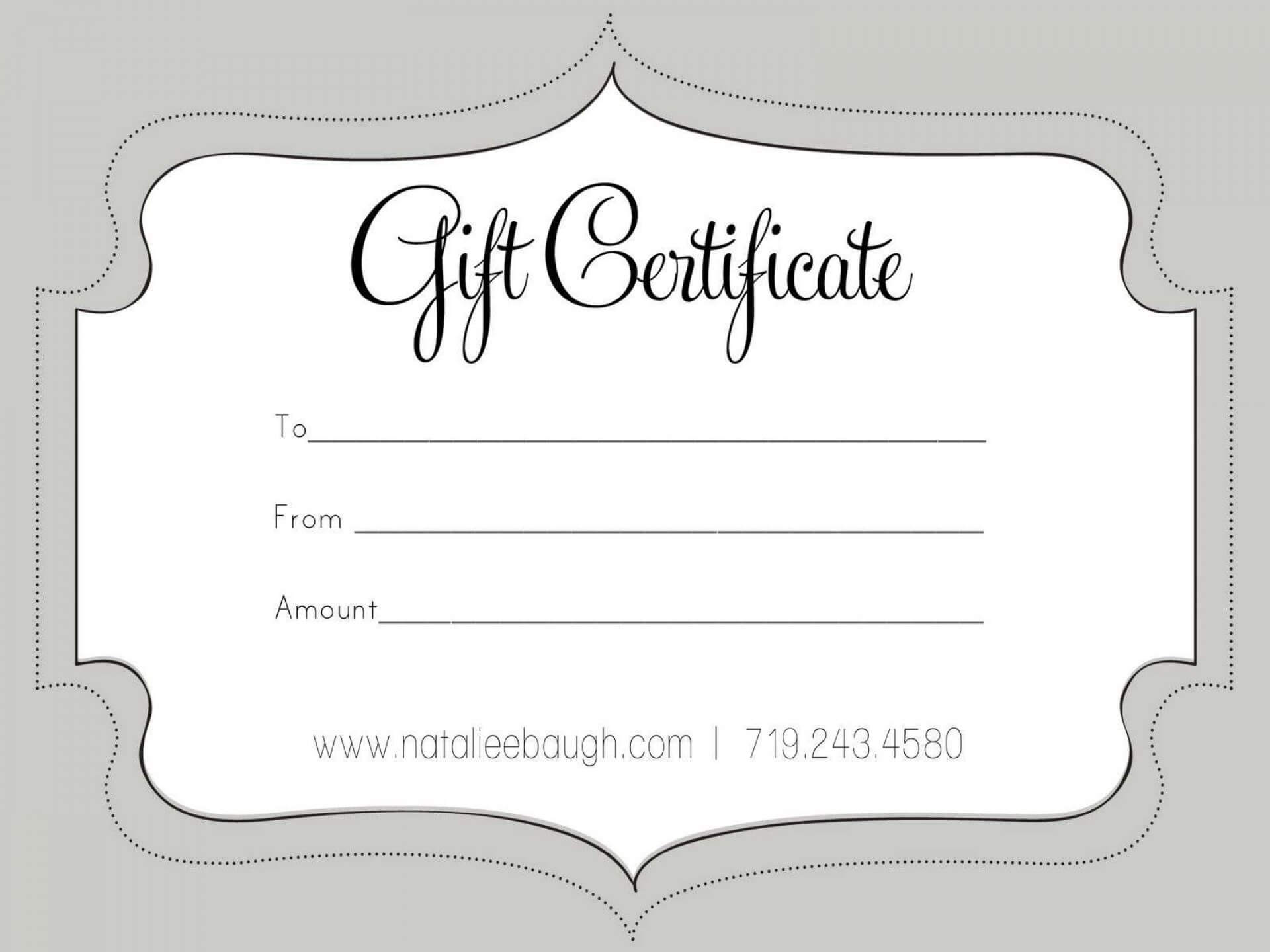 Gift Certificate Template For Nail Salon In Salon Gift Certificate Template