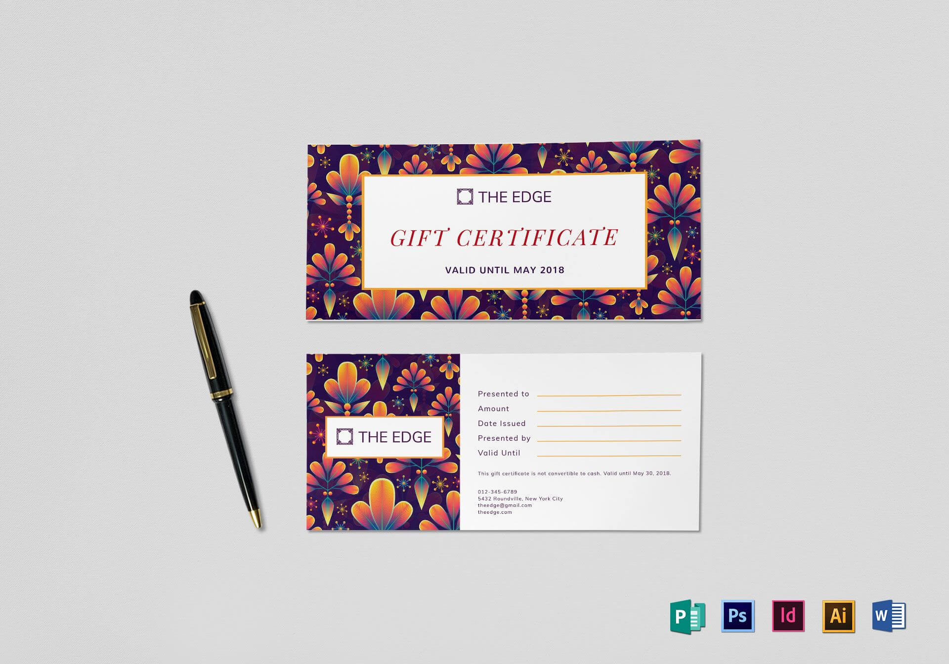 Gift Certificate Template Inside Indesign Gift Certificate Template