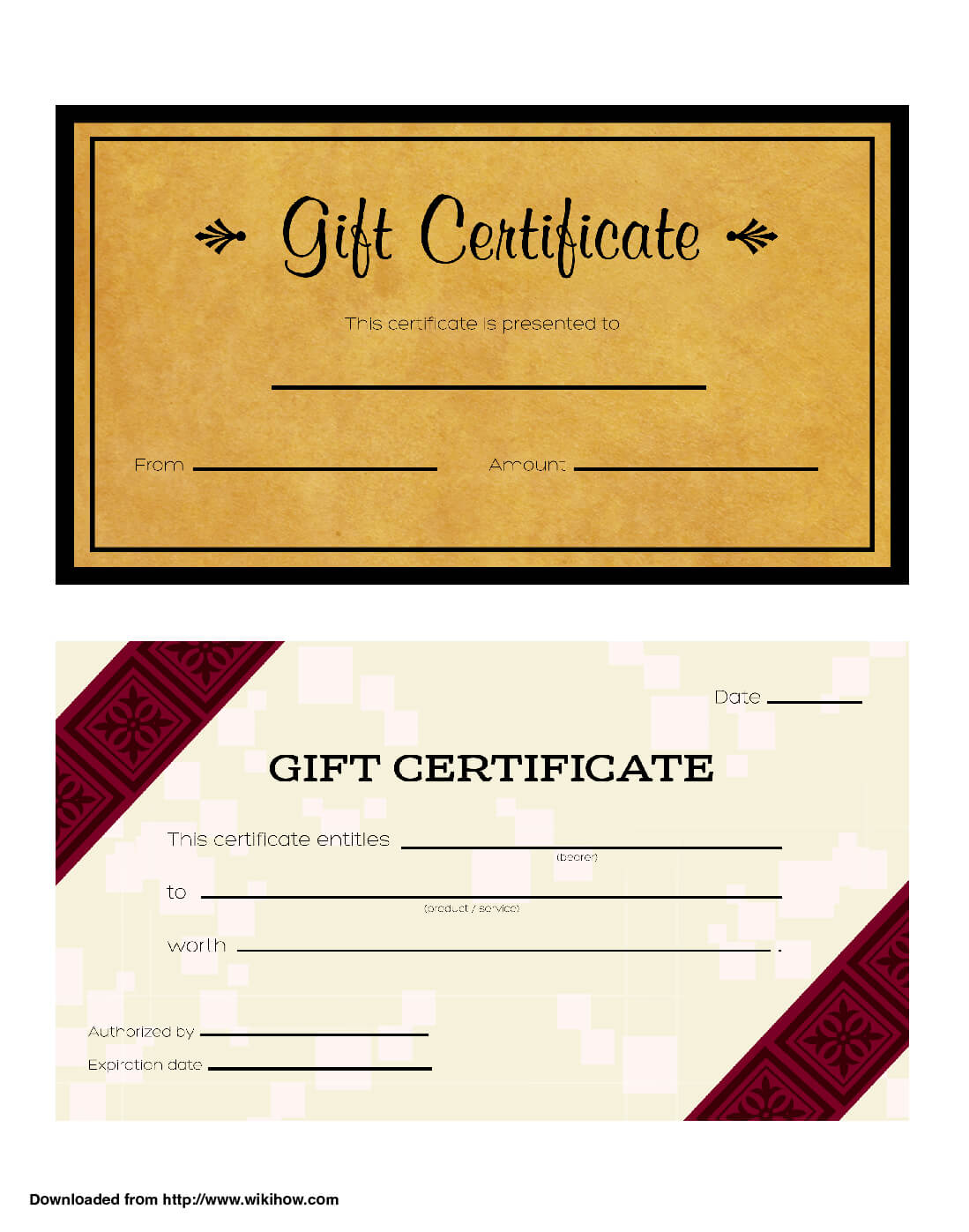 Gift Certificate Templates – Wikihow In Homemade Christmas Gift Certificates Templates