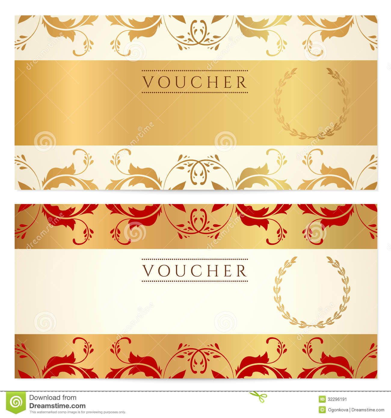 Gift Certificate (Voucher, Coupon) Template Stock Vector For Movie Gift Certificate Template