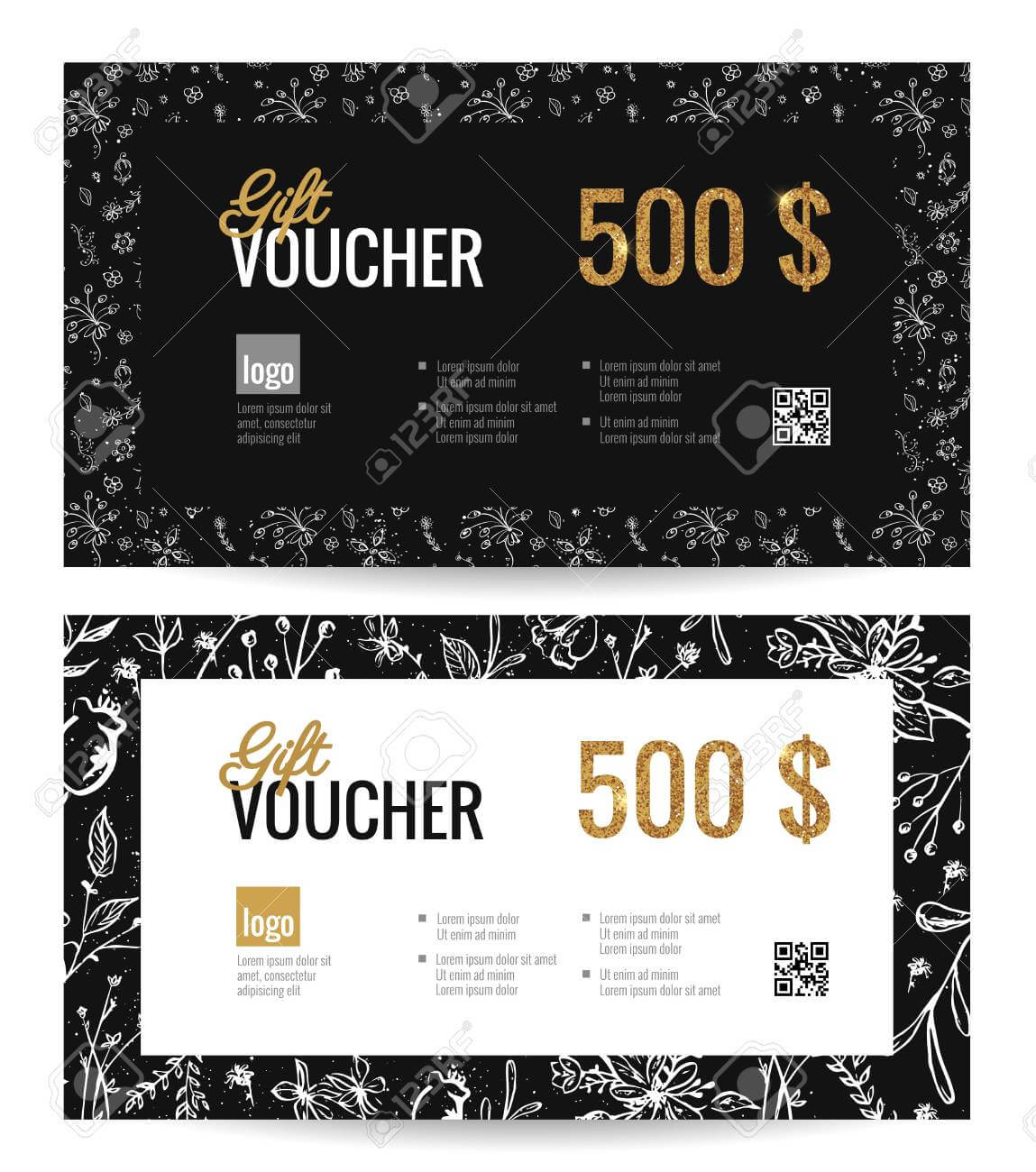 Gift Voucher Coupon Discount. Elegant Gift Certificate Template.. With Regard To Elegant Gift Certificate Template
