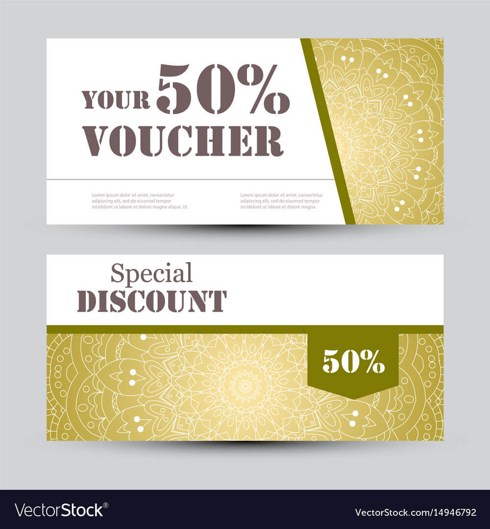 Gift Voucher Template With Mandala Design Intended For Magazine Subscription Gift Certificate Template