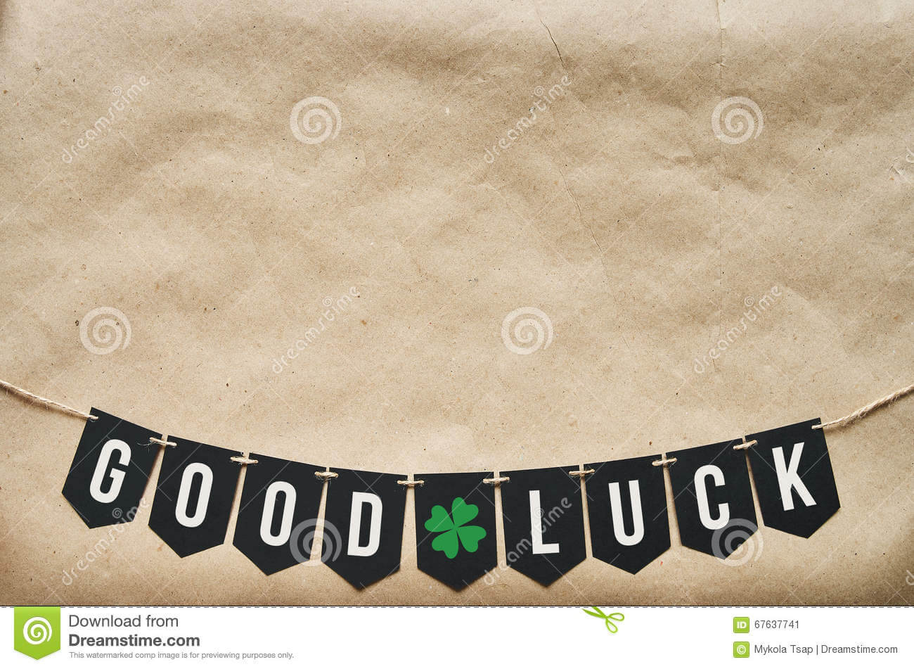 Good Luck Banner Lettering Stock Image. Image Of Craft Within Good Luck Banner Template