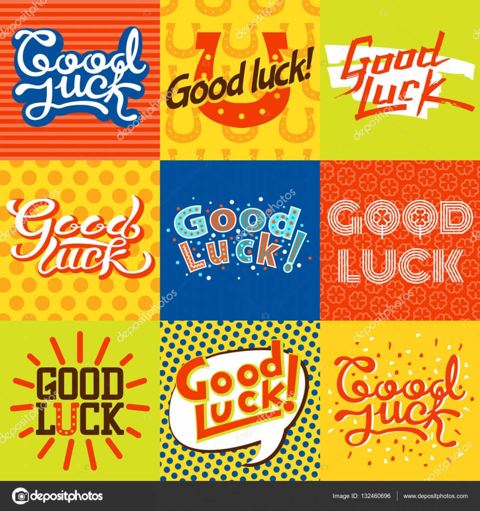 Good Luck. Farewell Card. — Stock Vector © Vectorshow #132460696 Pertaining To Farewell Card Template Word
