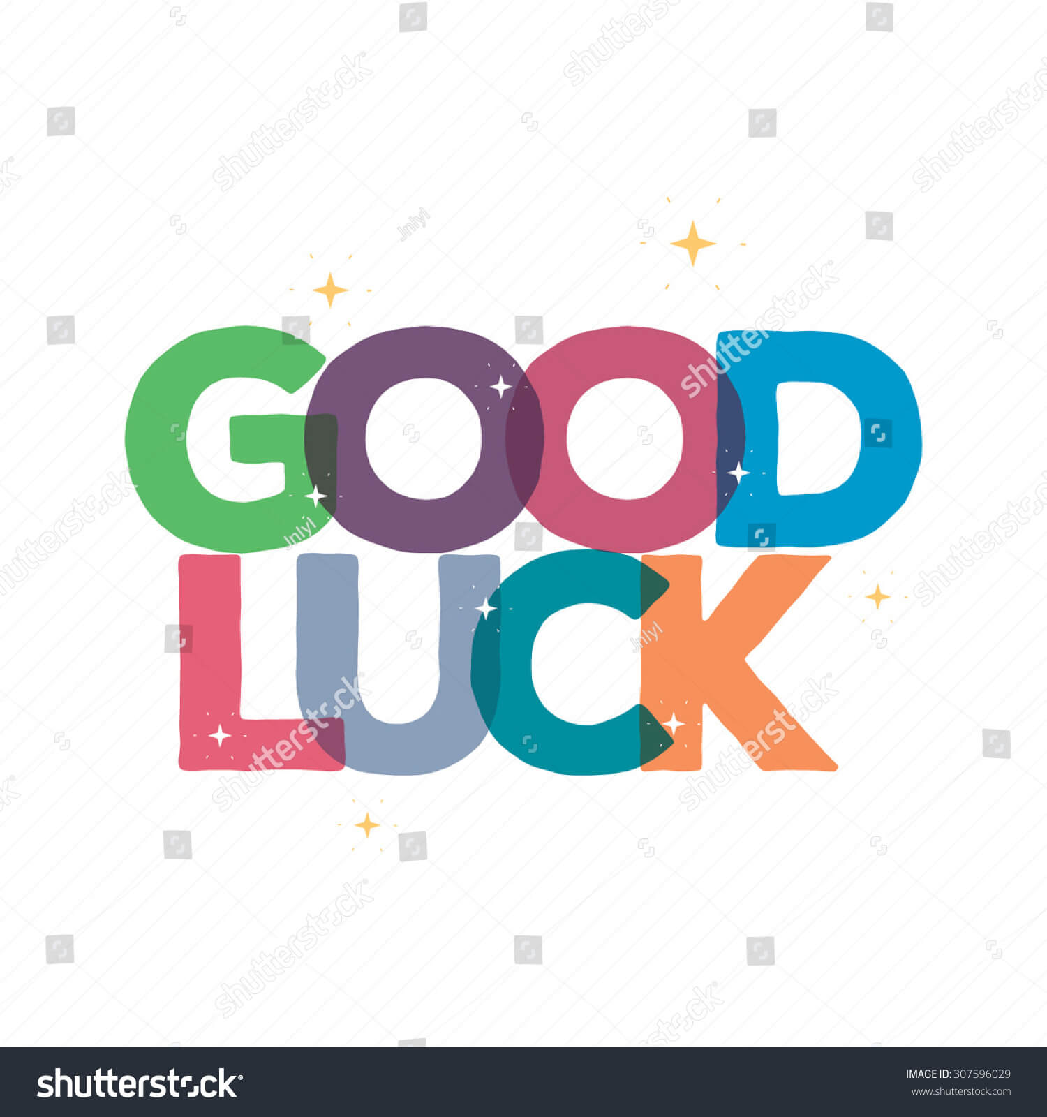 Good Luck Typography Card Designgreeting Card Stock Vector With Good Luck Card Templates