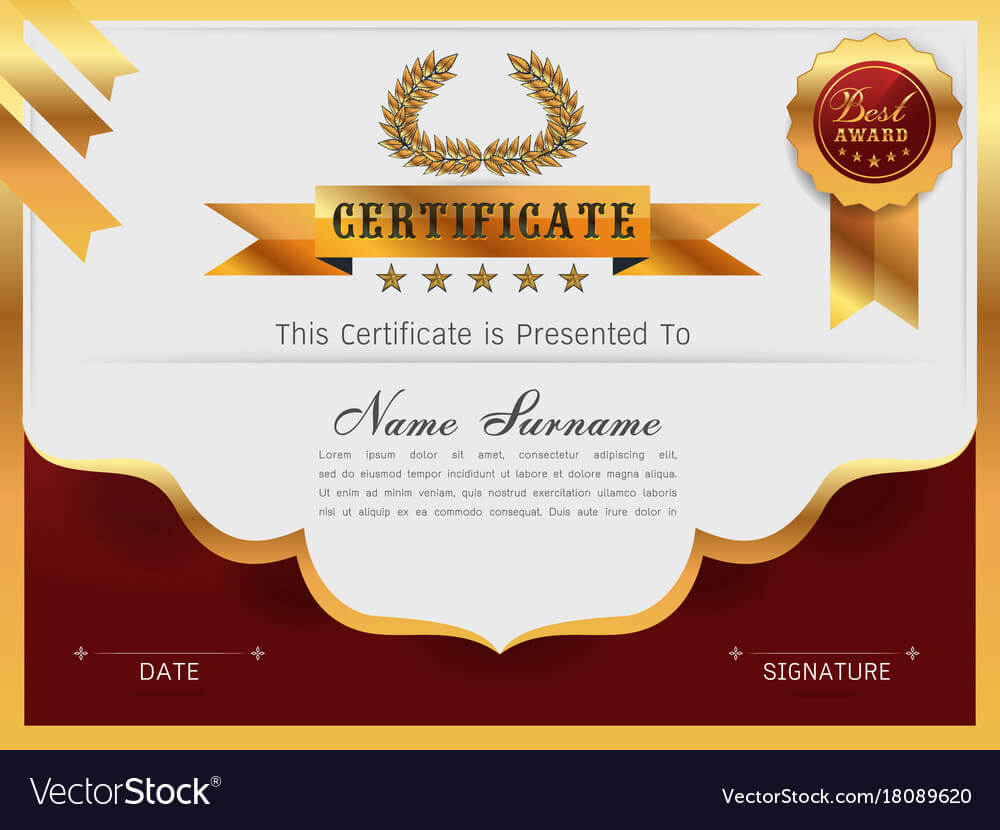 Graceful Certificate Template For Qualification Certificate Template