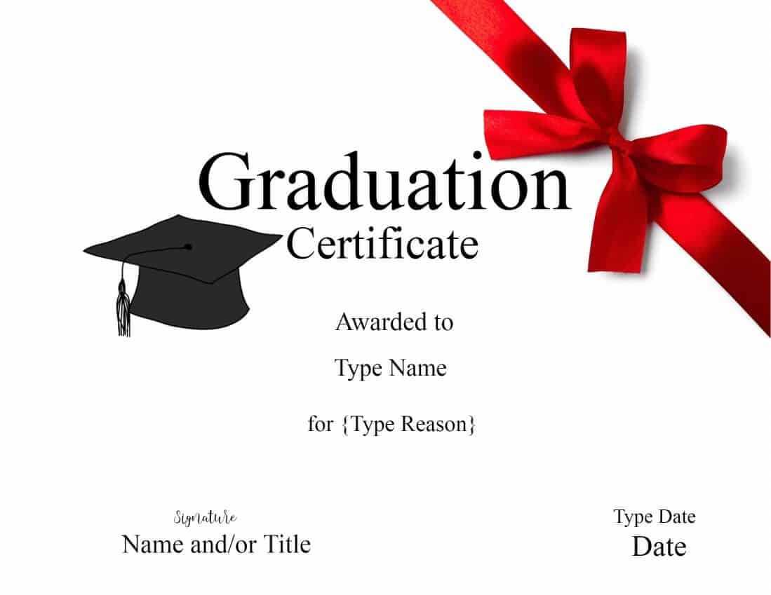 Graduation Gift Certificate Template Free Templates In Graduation Gift Certificate Template Free