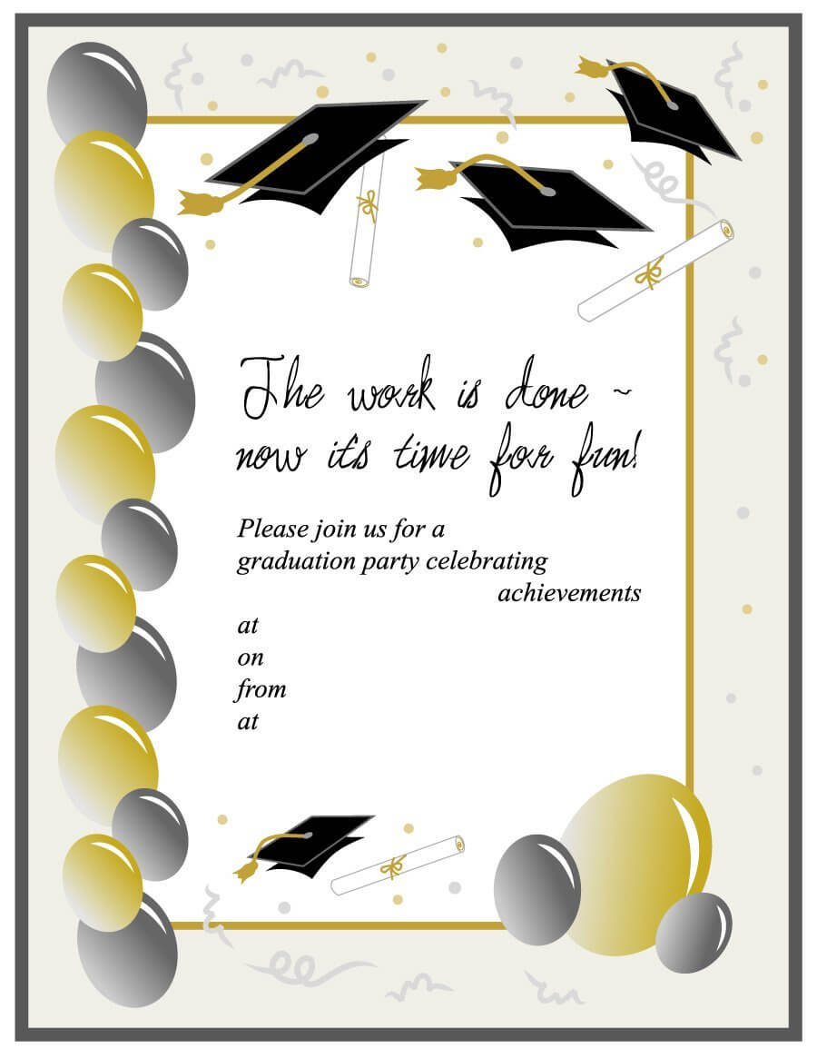 Graduation Invitation Template Word – Zohre.horizonconsulting.co For Graduation Invitation Templates Microsoft Word