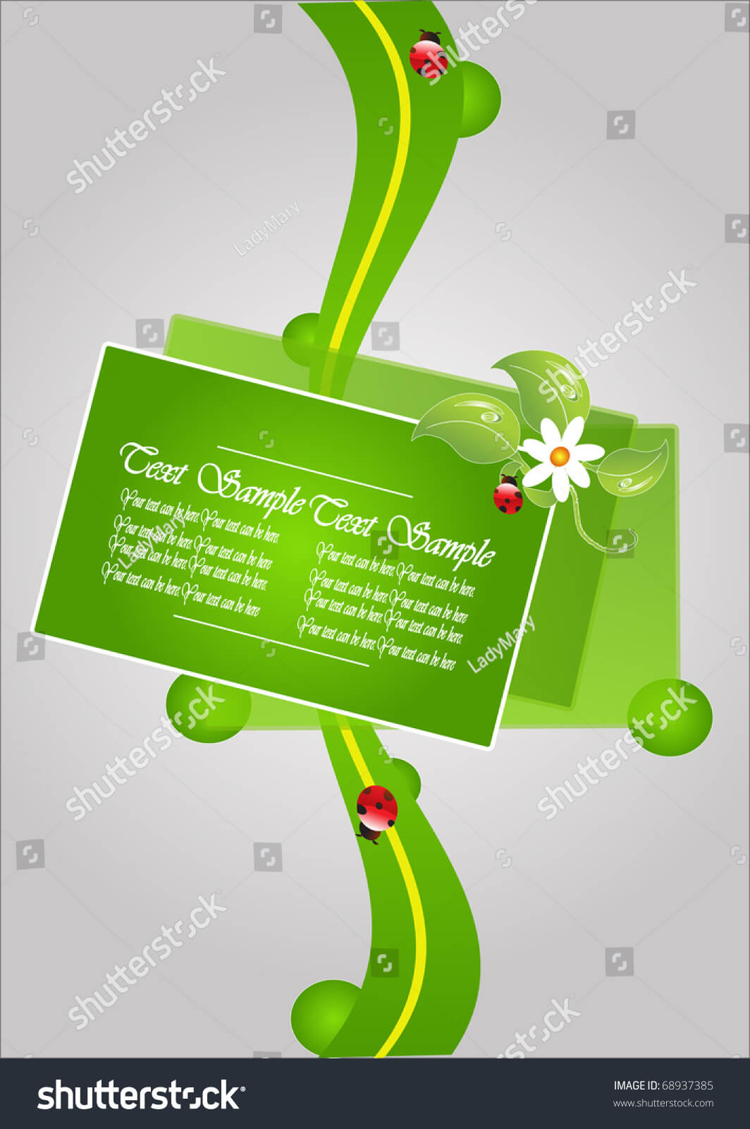 Green Bio Template Greeting Card Stock Vector (Royalty Free Within Bio Card Template