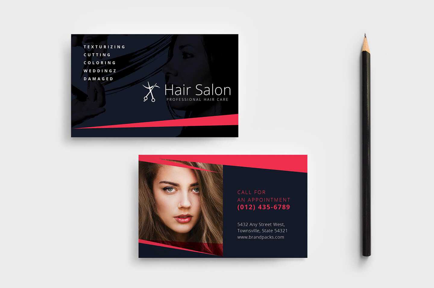 Hair Salon Business Card Template In Psd, Ai & Vector Pertaining To Hair Salon Business Card Template