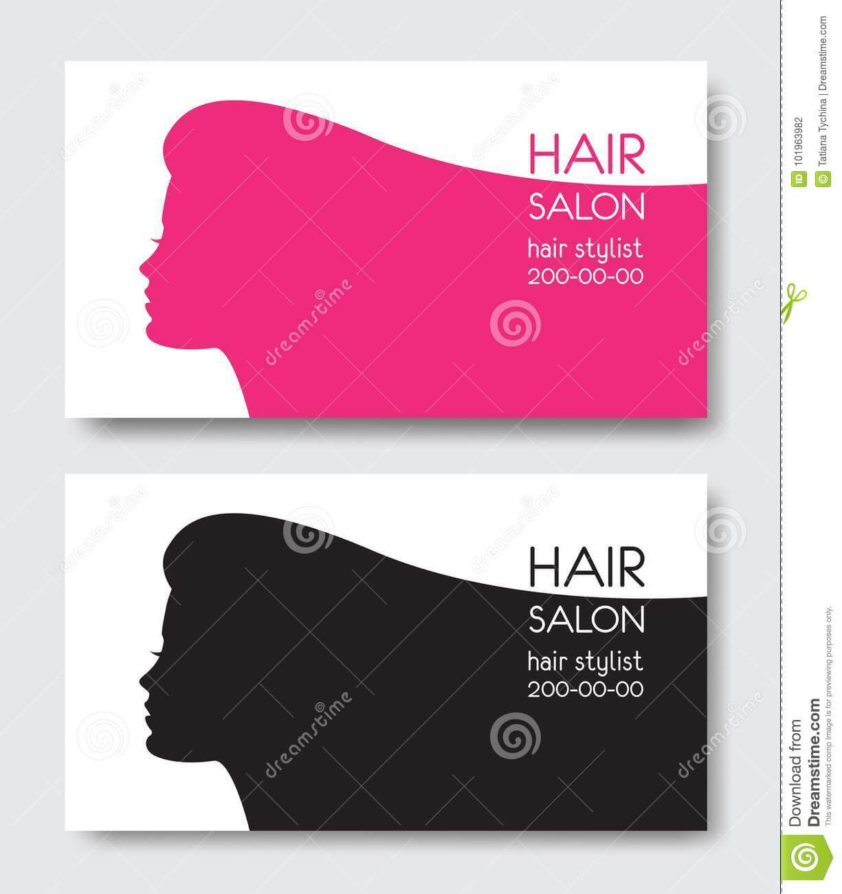 Hair Salon Business Card Templates With Beautiful Woman Face With Hairdresser Business Card Templates Free
