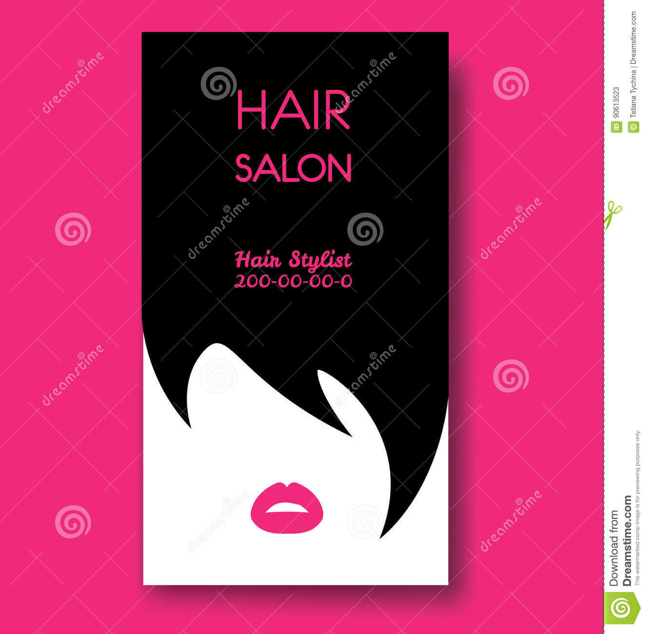 Hair Salon Business Card Templates With Black Hair And Regarding Hairdresser Business Card Templates Free