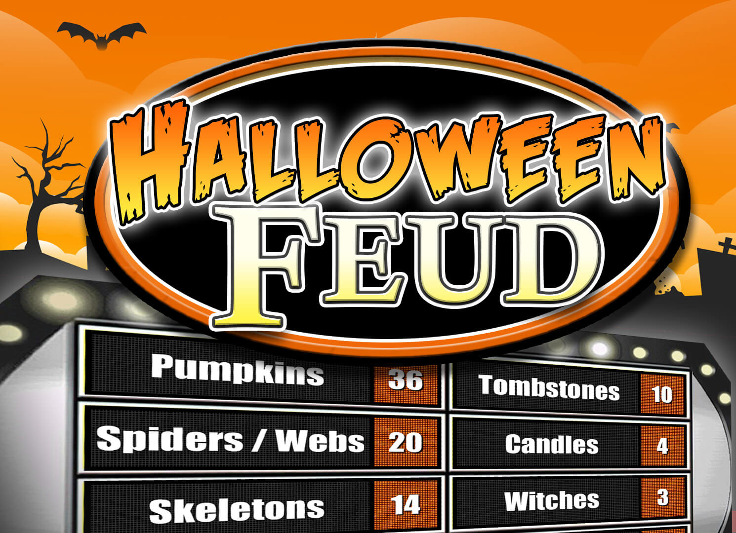 Halloween Family Feud Trivia Powerpoint Game – Mac And Pc Throughout Family Feud Powerpoint Template Free Download