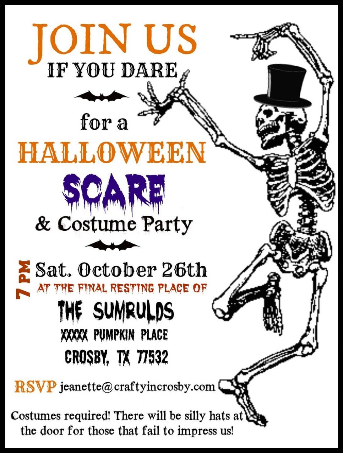 Halloween Party Invitation Templates Microsoft Blank For Pertaining To Free Halloween Templates For Word