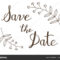 Hand Drawn Save The Date Typography Lettering Poster. Rustic Intended For Save The Date Banner Template