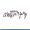 Happy Anniversary Text. Vector Word With Decor Stock Vector In Word Anniversary Card Template