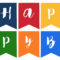Happy Birthday Banner Free Printable – Paper Trail Design Inside Free Printable Happy Birthday Banner Templates