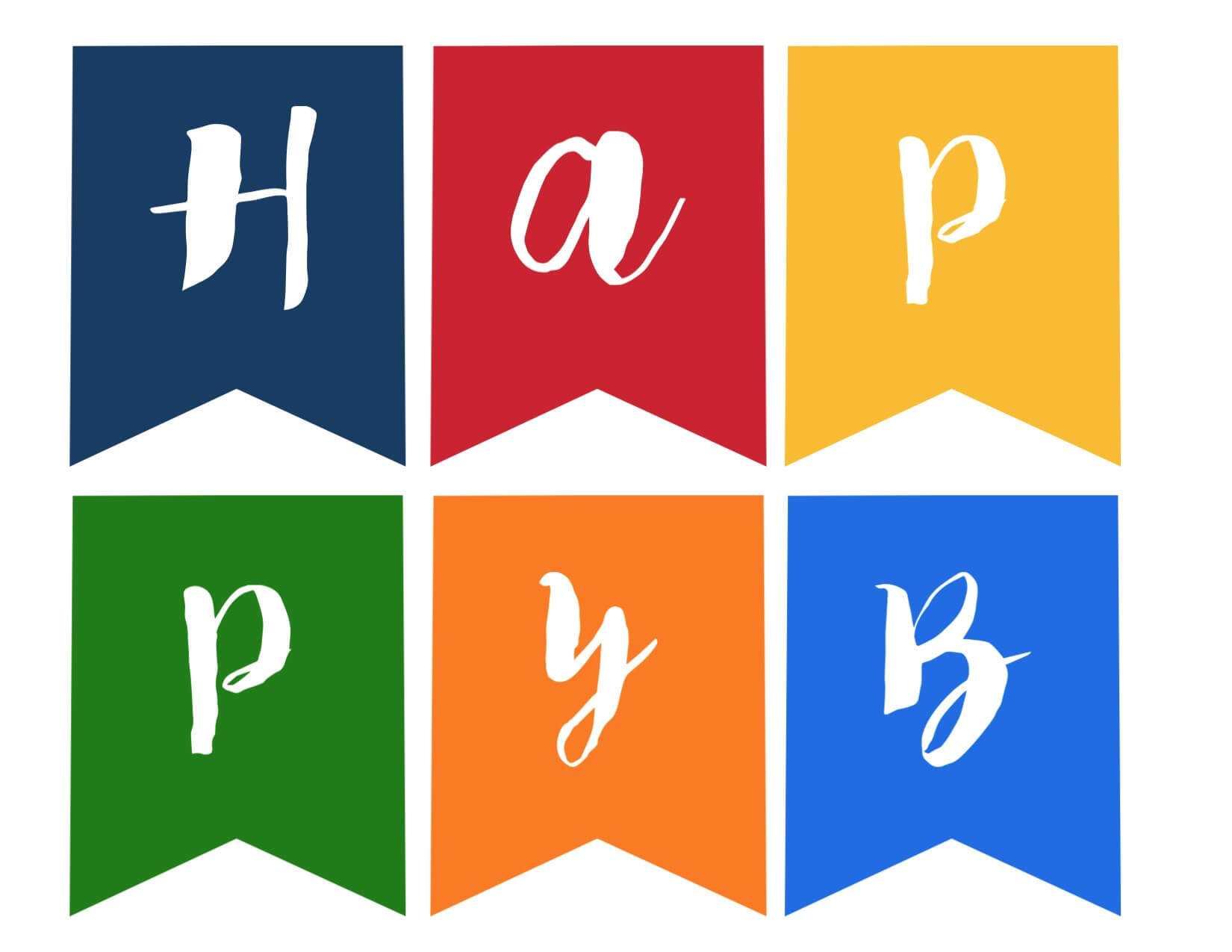 Happy Birthday Banner Free Printable – Paper Trail Design Inside Free Printable Happy Birthday Banner Templates