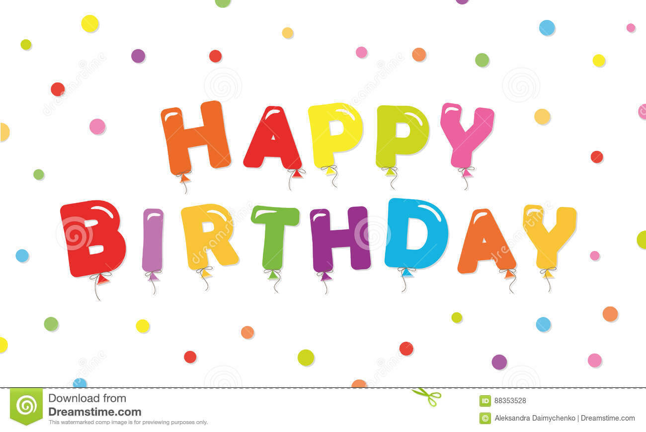 Happy Birthday Festive Background. Banner Template With With Regard To Free Happy Birthday Banner Templates Download