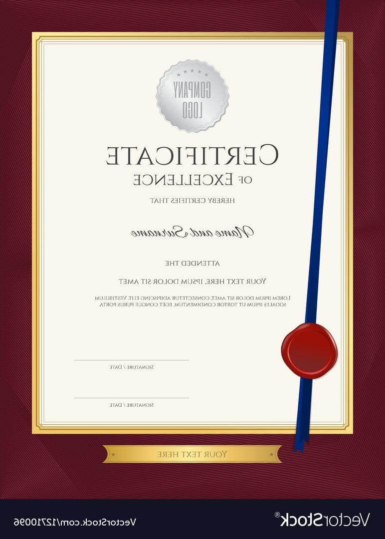 Hd Customer Service Award Certificate Templates Vector In Certificate For Years Of Service Template