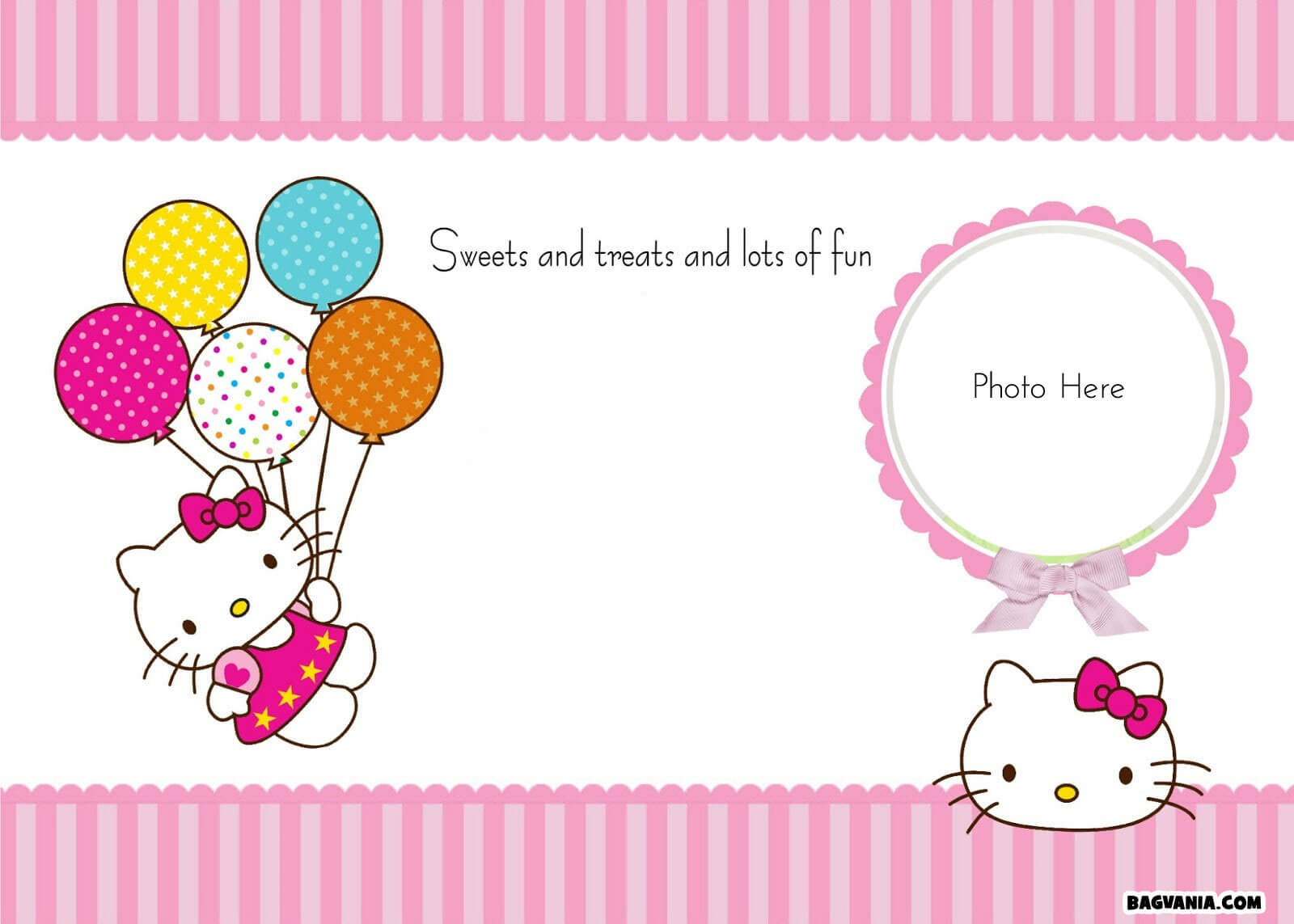 Hello Kitty Birthday Party Ideas – Invitations, Dress Pertaining To Hello Kitty Birthday Banner Template Free