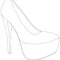 High Heel Drawing Template At Paintingvalley | Explore For High Heel Shoe Template For Card