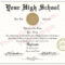 High School Fake Diplomas, Fake High School Degrees And With Regard To University Graduation Certificate Template