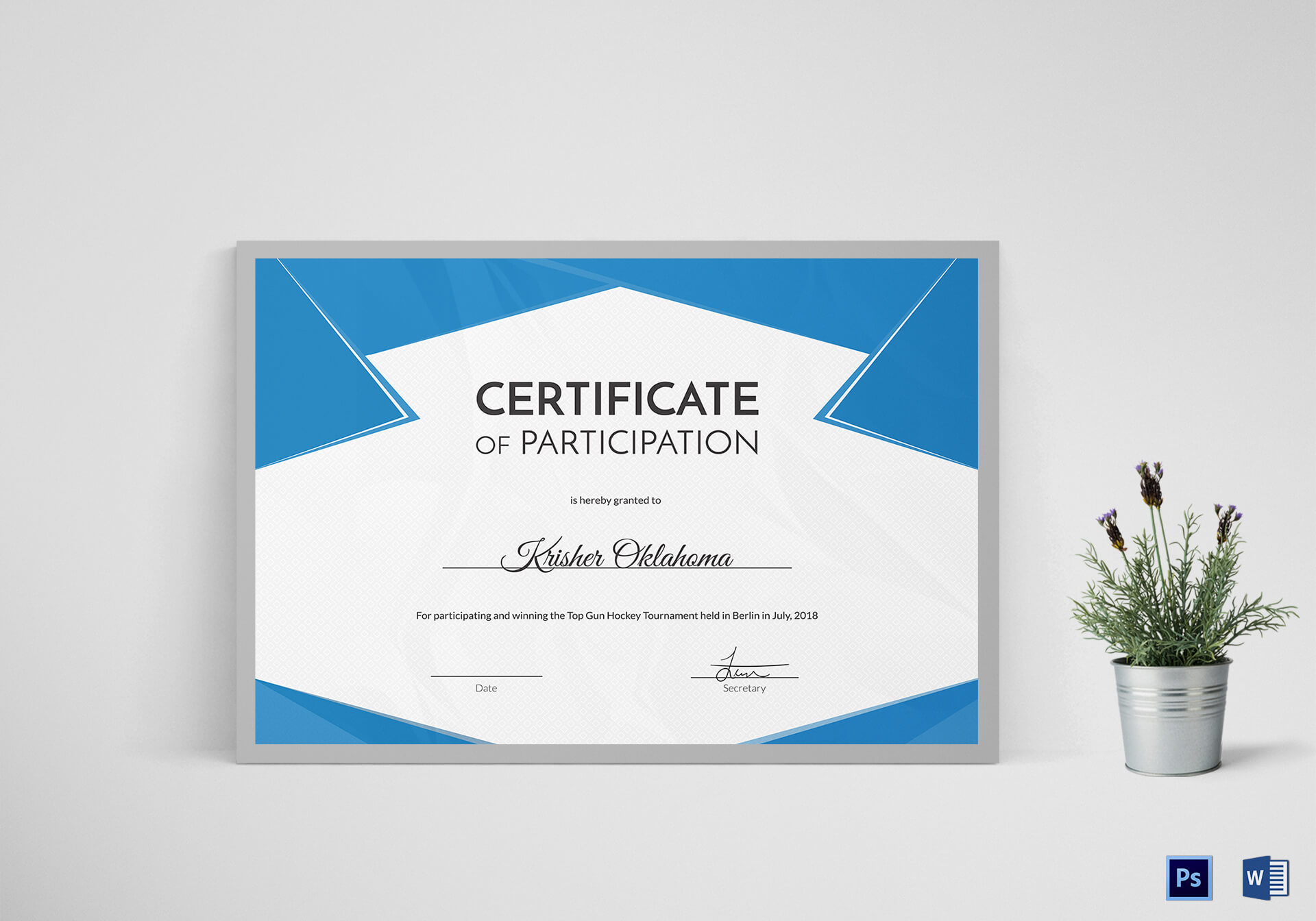 Hockey First Place Certificate Template With Hockey Certificate Templates