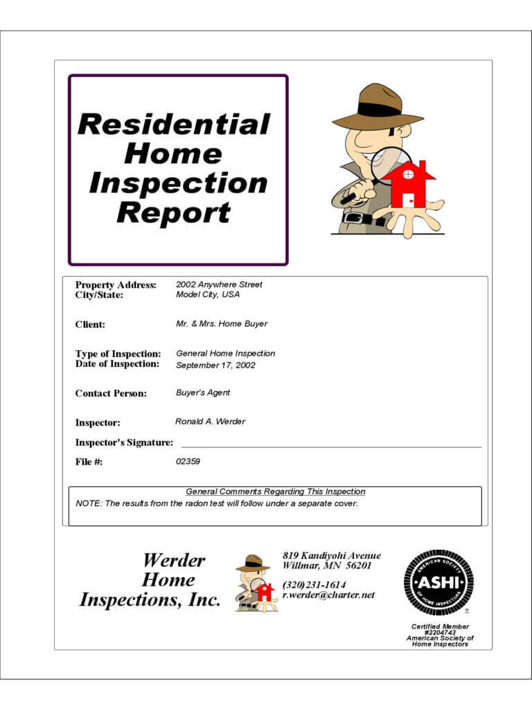 Home Inspection Report – 3 Free Templates In Pdf, Word Inside Home Inspection Report Template Pdf