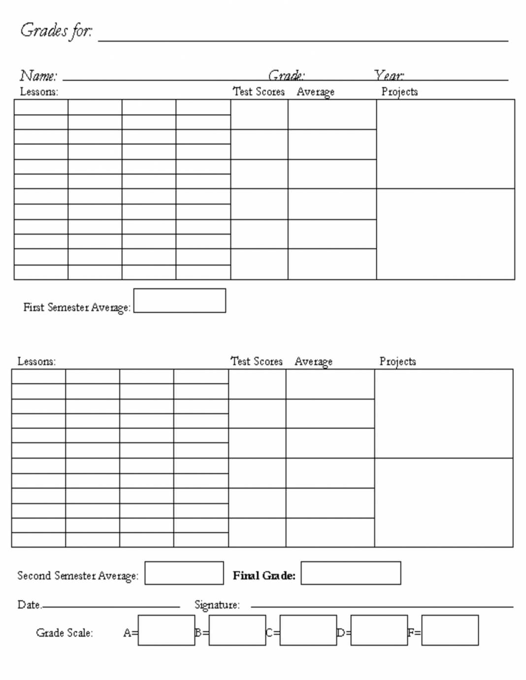 Homeschool Report Card Emplate Examples Best Photos Of Inside Middle School Report Card Template