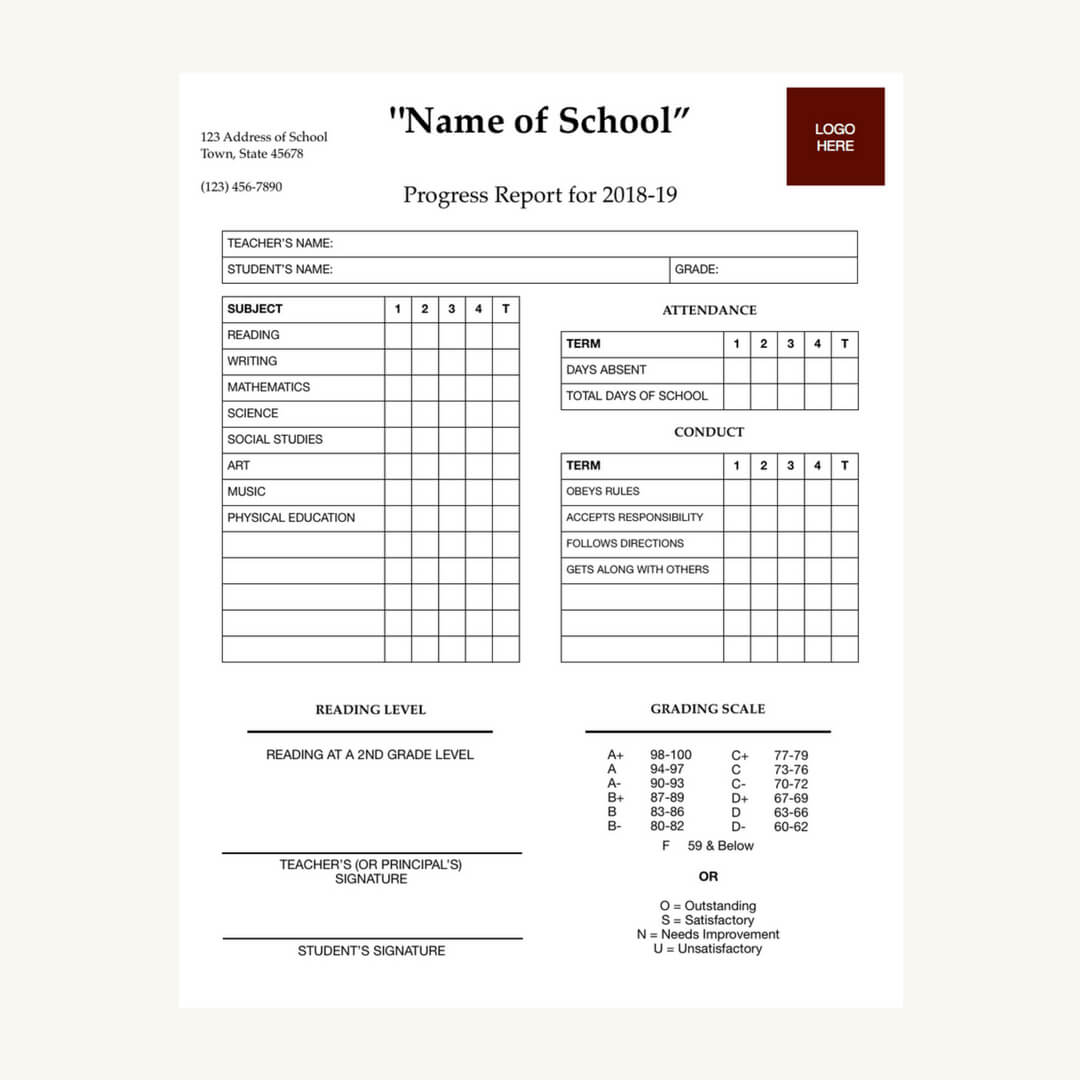 Homeschool Report Card Template – Prism Perfect Regarding Homeschool Report Card Template