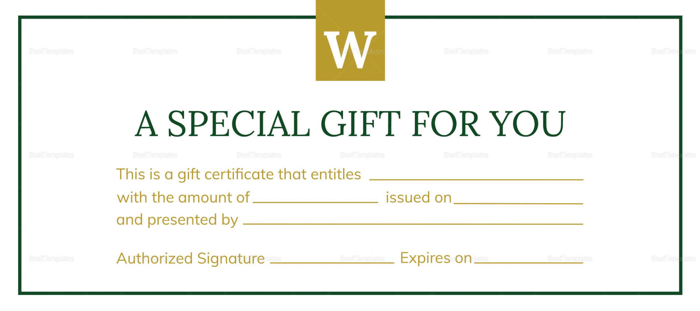 Hotel Gift Certificate Template With This Entitles The Bearer To Template Certificate