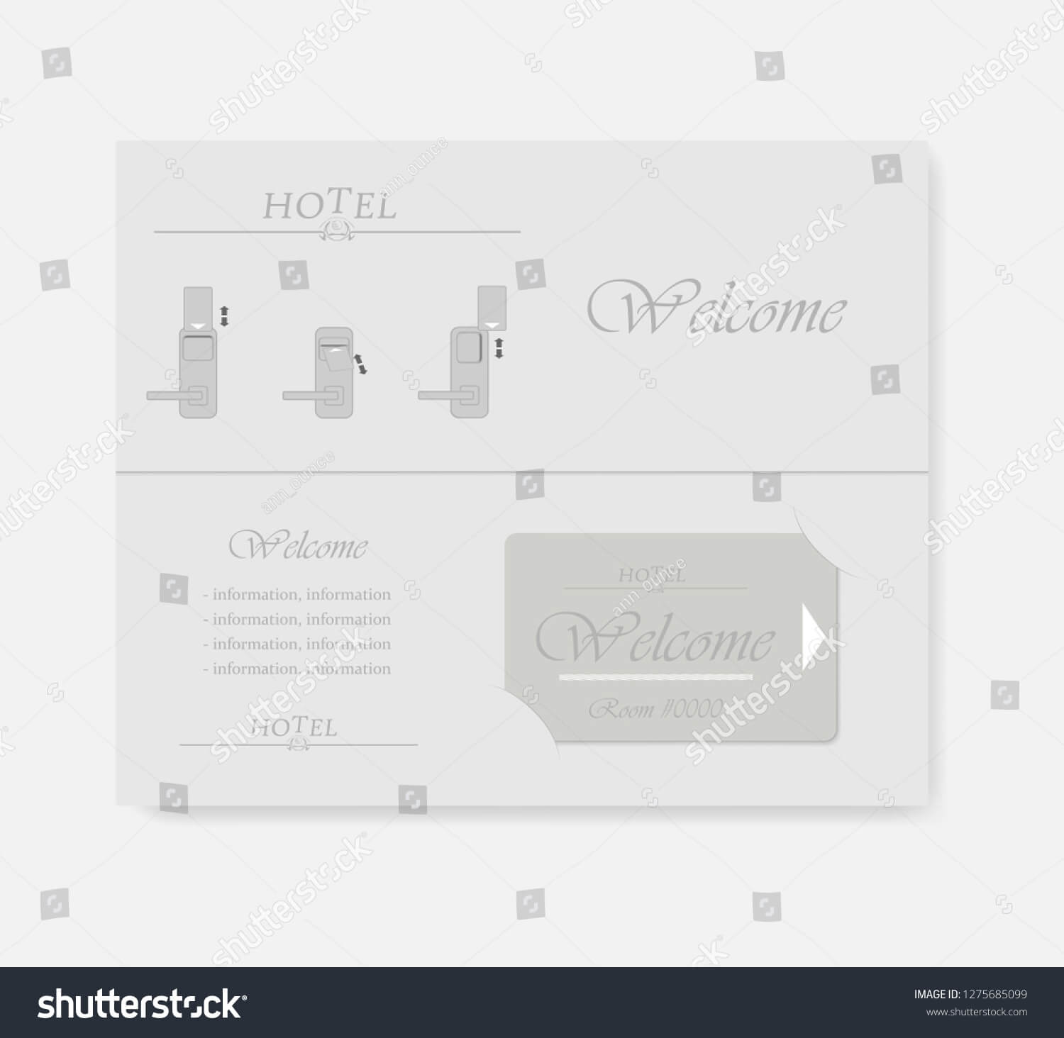 Hotel Room Key Card Holder Keycard Stock Vector (Royalty Throughout Half Fold Card Template