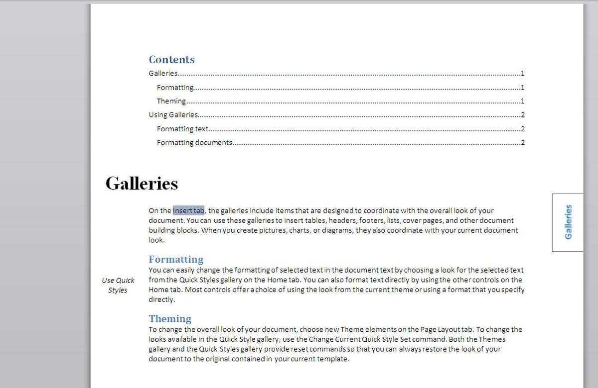 How To Add An Index To A Word Document Using Index Tags Regarding Contents Page Word Template