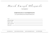 How To Create A Certificate Of Authenticity For Your Photography with regard to Photography Certificate Of Authenticity Template