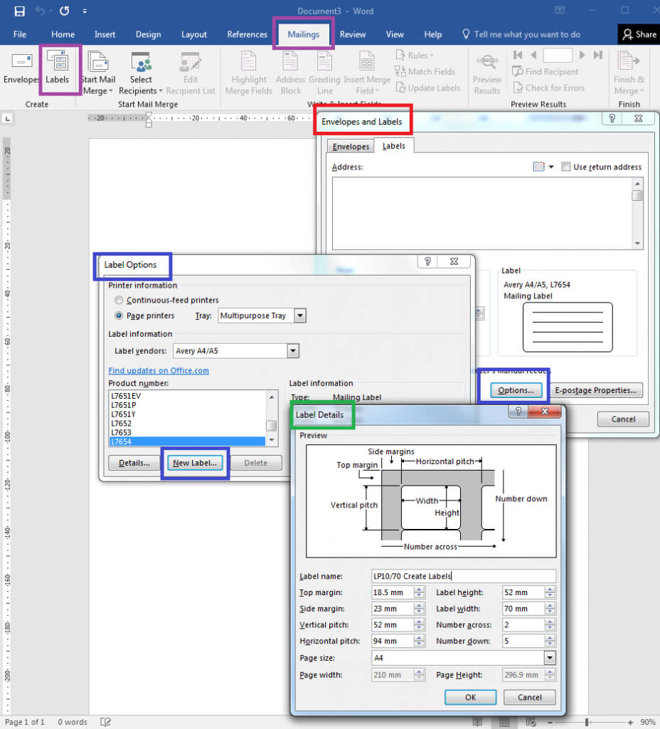 How To – How To Create Your Own Label Templates In Word Intended For Word Label Template 8 Per Sheet