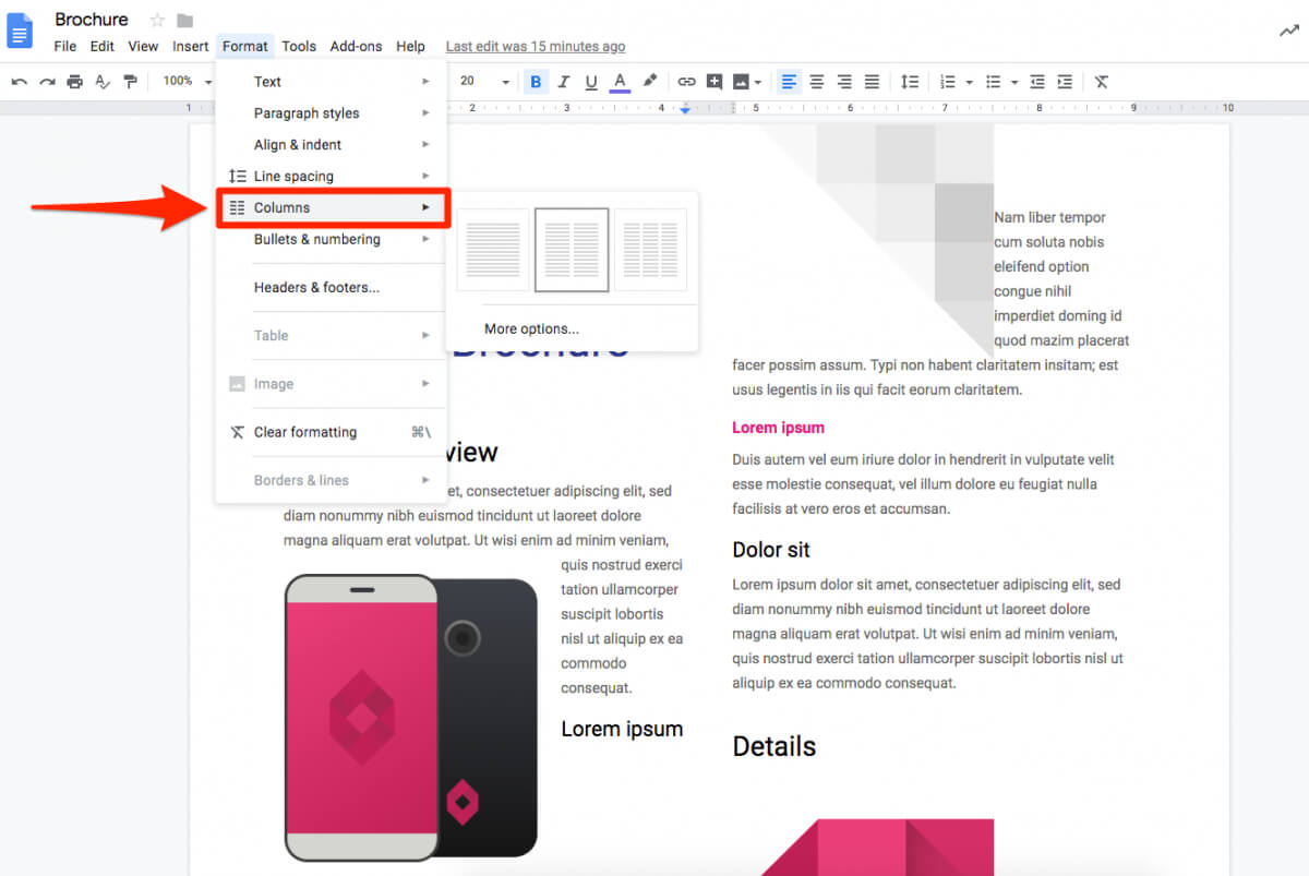 How To Make A Brochure On Google Docs For Your Company Or Throughout Google Docs Brochure Template